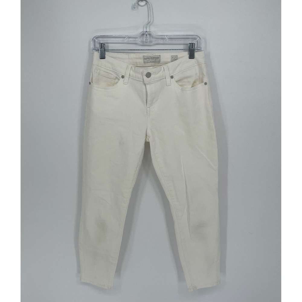 Lucky Brand Women's White Low Rise Crop‎ Lolita Skinny Jeans Size 8/29
